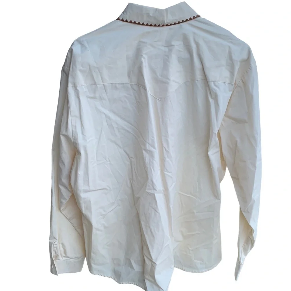 Vintage Western Cowboy Shirt Womens Rockabilly Coastal Cowgirl - Picture 6 of 6